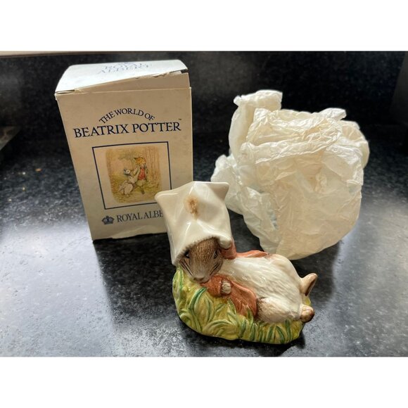 Vintage Beatrix Potter Benjamin Wakes Up BP6a Figurine Royal Albert 1990 F Warne - Picture 1 of 7